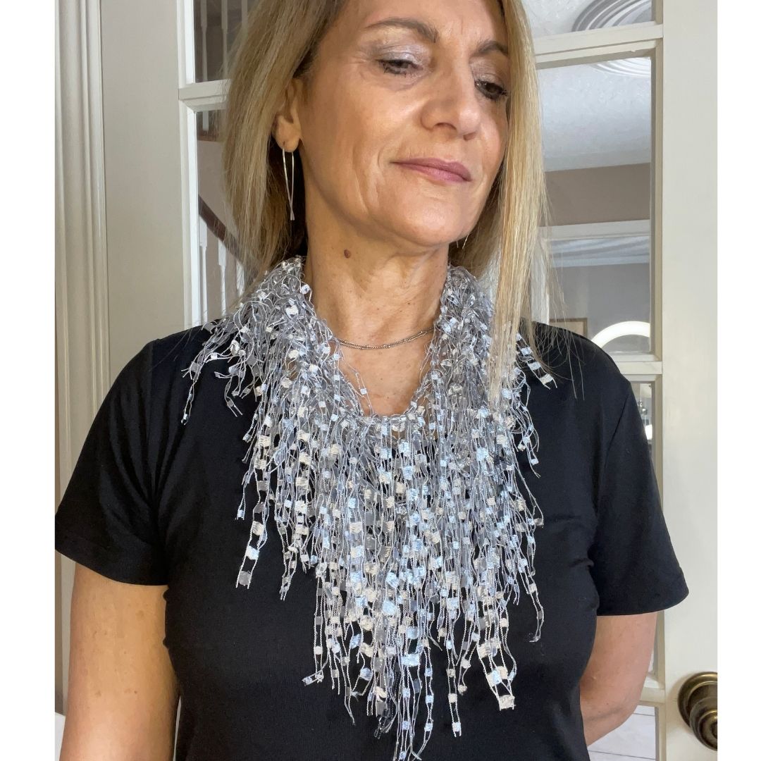 NEW! Silver Scarf Necklace - Limited Edition