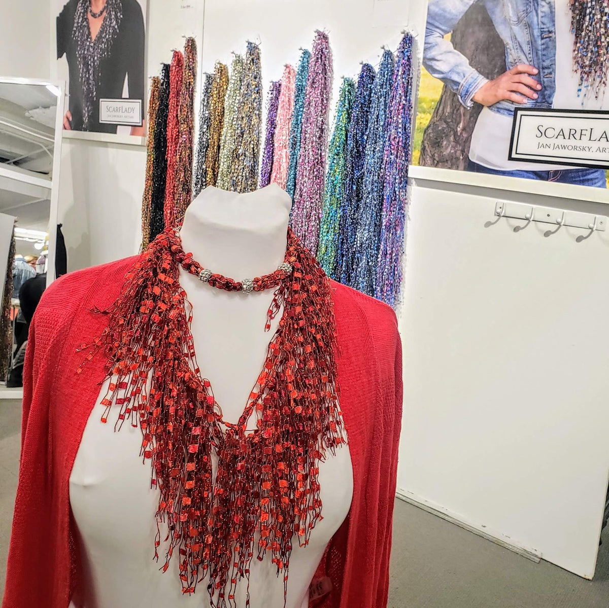 Red Scarf Necklace