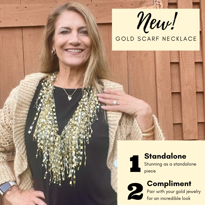 NEW! Gold Scarf Necklace - Limited Edition