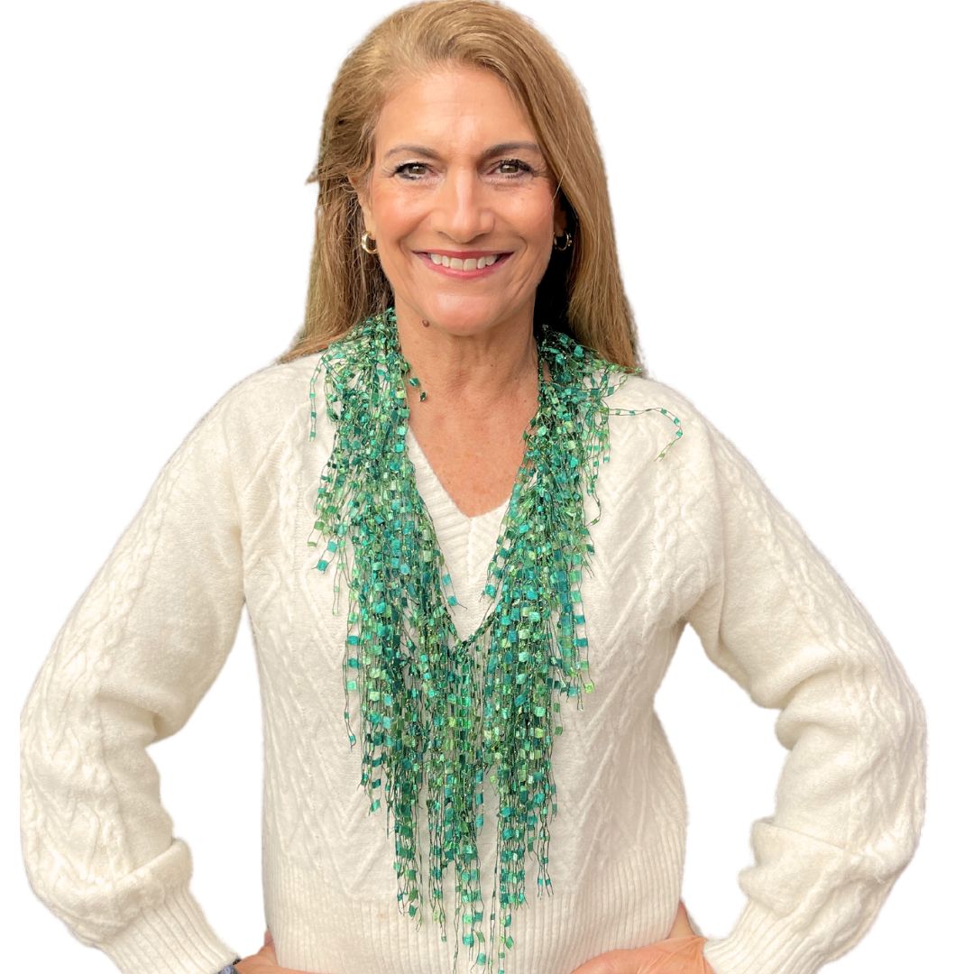 NEW! - Rich Green Scarf Necklace - Limited Edition