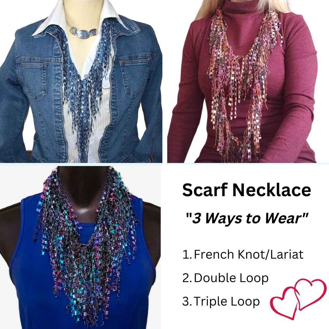 Soft Pink Scarf Necklace