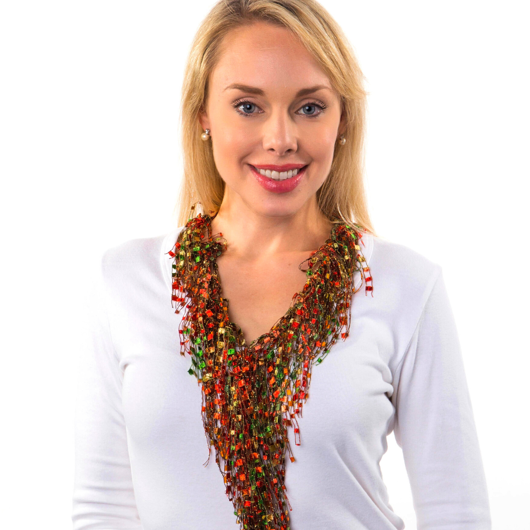 Regal Peacocks in Green and Orange Necklace Set – Deara Fashion Accessories